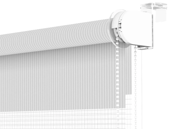 Roleta MINI - deň a noc - látka Bahama 1821 - svetlo sivá 3