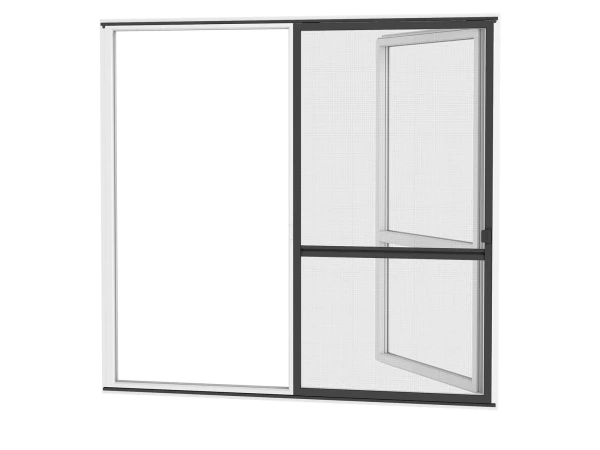 Siete proti hmyzu na DVERE - posuvné - ANTRACIT - RAL 7016 - s priečkou 1