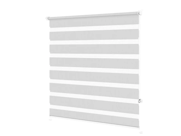 Roleta MINI - deň a noc - látka Bahama 1821 - svetlo sivá 1