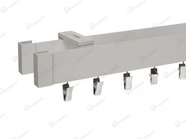 Garniža MODERN 2-drážková - do stropu - odtieň INOX