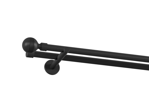 Garniža 19x19mm obyčajná tyč - 2rady - GABI - čierna 1