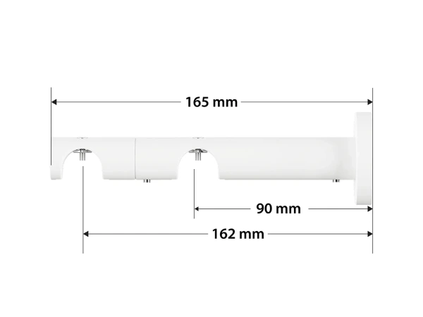 Garniža 19x19mm drážková tyč - 2rady - PARIS - čierno biela 4