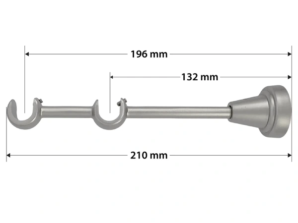 Garniža 16x16mm - 2rady - CYLINDER - satin 4
