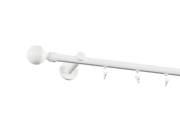 Garniža 19mm drážková tyč - 1rad - GABI - biela 2