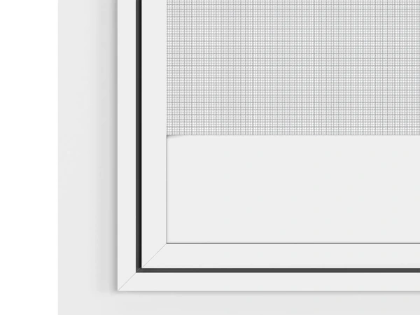 Siete proti hmyzu na DVERE - pántové v ráme SMART - BIELA - RAL 9016 - s priečkou 7