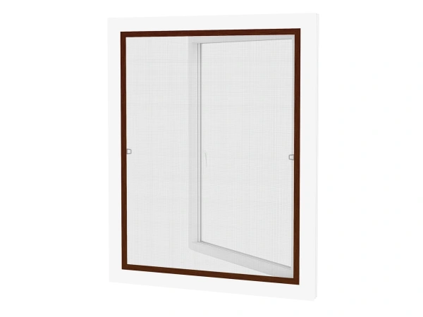 Siete proti hmyzu na OKNO - pevné - ORECH drevoimitácia 1