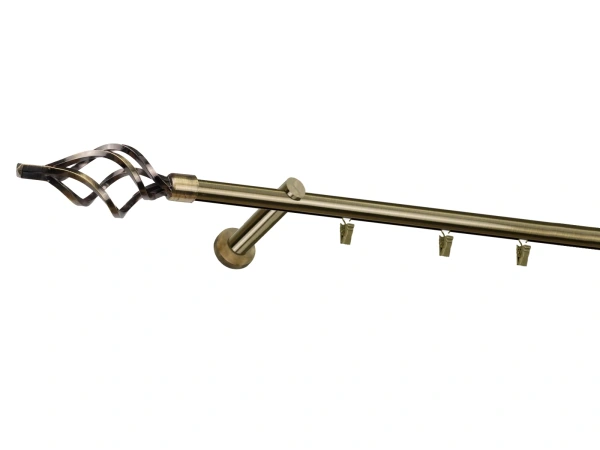 Garniža 19mm - drážková tyč - 1rad - GUĽA AZUR - antik