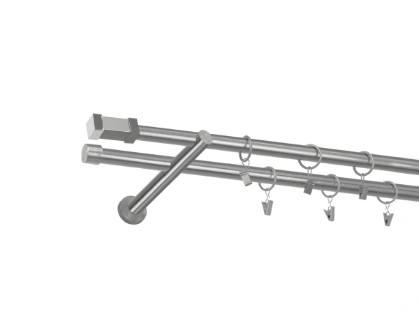 Garniža 19x19mm - 2rady - QUADRO - satin