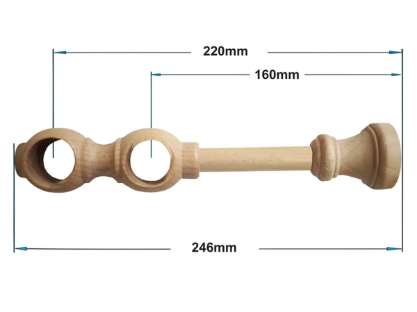 Garniža drevená 28x28mm dvojradová - BOROVICA 2