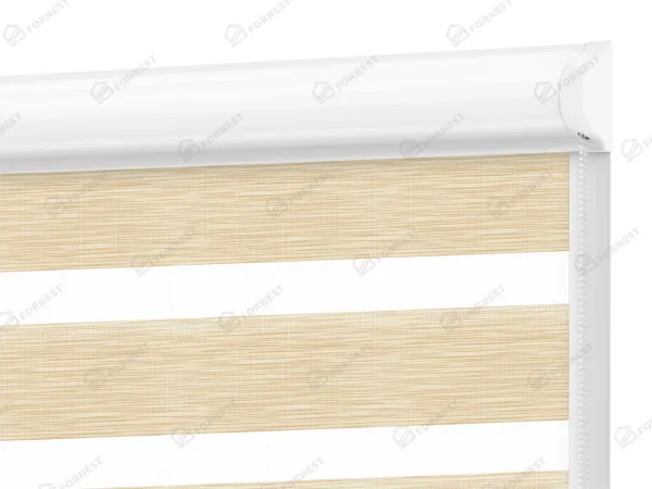 Roleta SWING PREMIUM - deň a noc - látka Maurícius 63 - svetlo žltá (borovica)