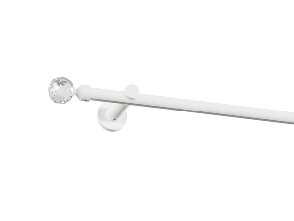 Garniža 19mm drážková tyč - 1rad - GUĽA CRYSTAL - biela 1