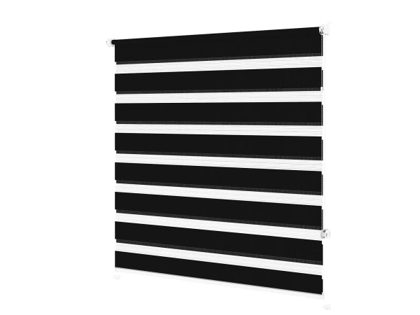 Roleta MINI - deň a noc - látka Zakynthos 10 - čierna 1