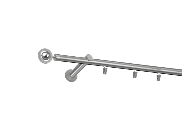 Garniža 19mm - drážková tyč - 1rad - JUPITER - satin