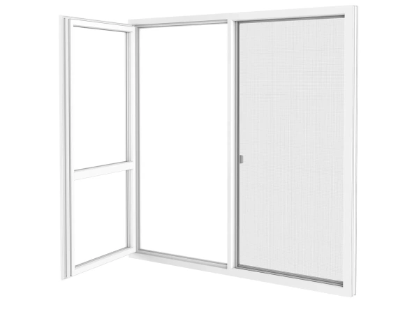 Siete proti hmyzu na DVERE - posuvné - SIVÁ - RAL 9006 - bez priečky 4