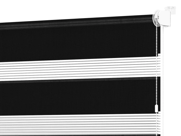 Roleta MINI - denní a noční - látka Zakynthos 10 - černá