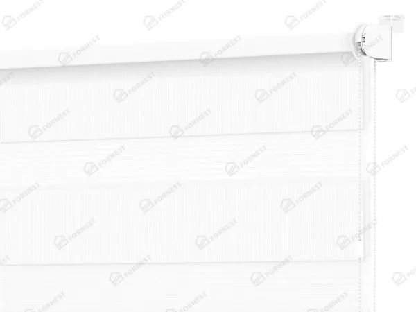 Roleta MINI - deň a noc - látka Miami 1301 - biela