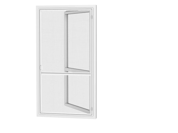 Siete proti hmyzu na DVERE - pántové v ráme SMART - BIELA - RAL 9016 - s priečkou 1