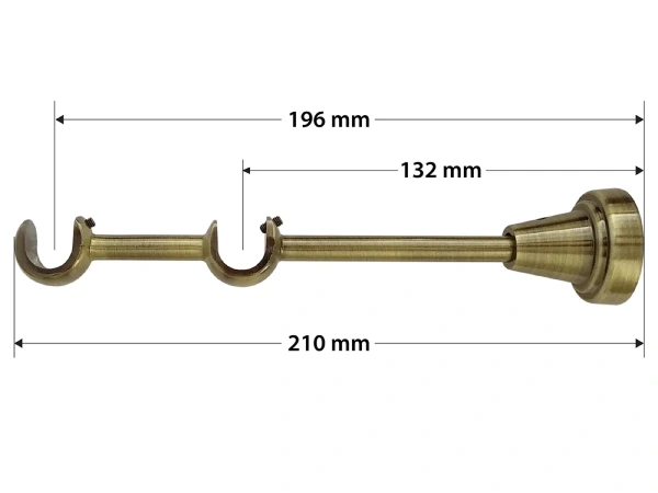 Garniža 16x16mm - 2rady - COKOL - antik 4