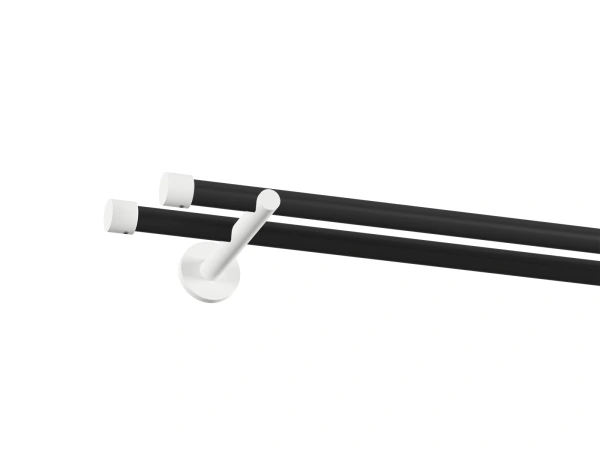 Garniža 19x19mm obyčajná tyč - 2rady - PULLO - čierno biela 1