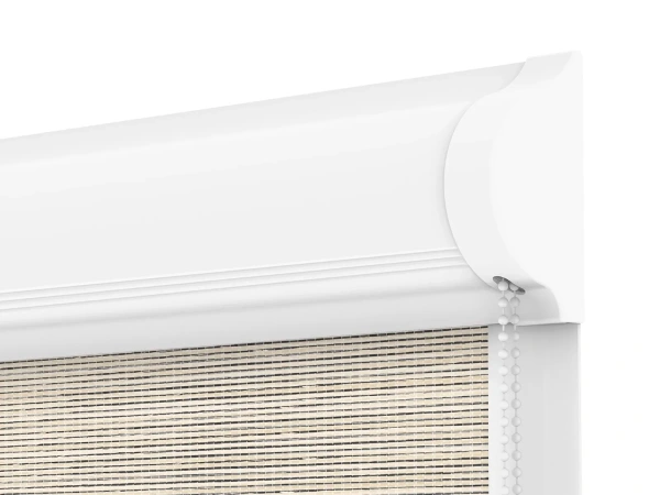 Roleta SWING LITE - deň a noc - látka Maurícius 69 - béžová (čierny dekor) 3