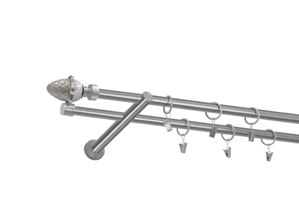 Garniža 16x16mm - 2rady - ŽALUĎ - satin