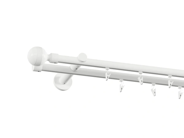 Garniža 19x19mm drážková tyč - 2rady - GABI - biela 2