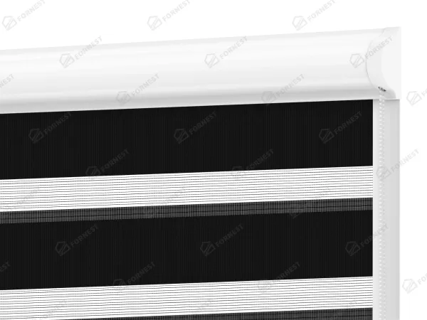 Roleta SWING PREMIUM - deň a noc - látka Zakynthos 10 - čierna