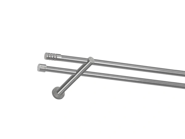 Garniža 16x16mm - 2rady - CYLINDER CRYSTAL - satin 1