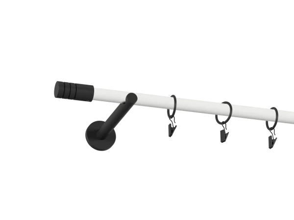 Garniža 19mm obyčajná tyč - 1rad - TECHNO - bielo čierna