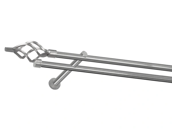 Garniža 19x19mm - drážková tyč - 2rady - GUĽA AZUR - satin 1