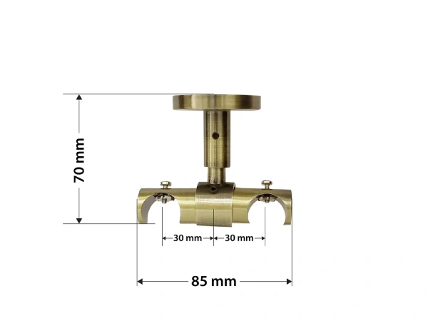 Garniža 19x19mm - drážková tyč - 2rady - BOLOGNA - antik 4