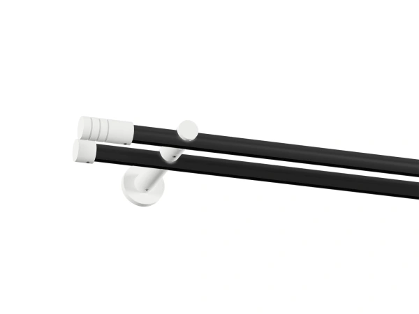 Garniža 19x19mm drážková tyč - 2rady - TECHNO - čierno biela 1