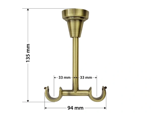 Garniža 16x16mm - 2rady - CYLINDER - antik 5