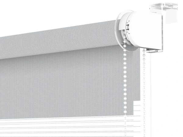 Roleta MINI - deň a noc - látka Zakynthos 12 - sivá 3
