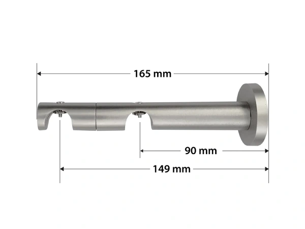 Garniža 19x19mm - drážková tyč - 2rady - GUĽA AZUR - satin 3