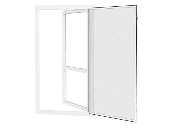 Siete proti hmyzu na DVERE - pántové - BIELA - RAL 9016 - bez priečky 2