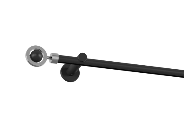 Garniža 19mm drážková tyč - 1rad - SFERA - čierna 1