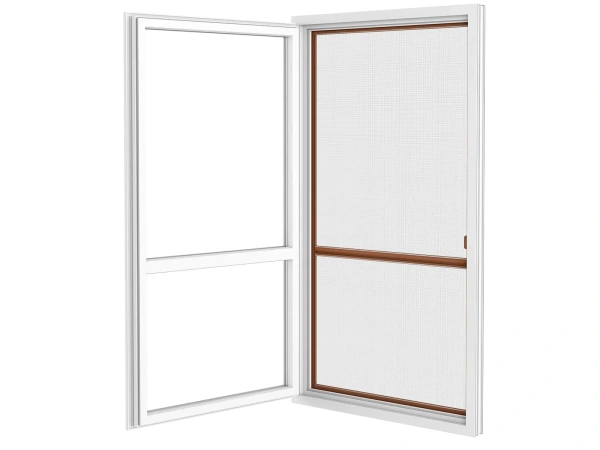 Siete proti hmyzu na DVERE - pántové v ráme SMART - HNEDÁ - RAL 8003 - s priečkou 3