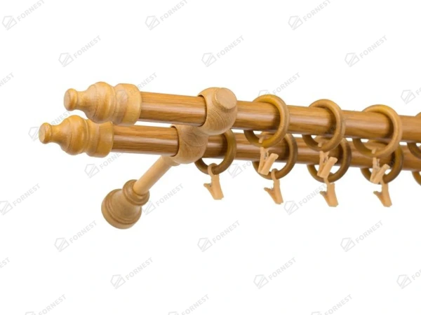 Garniža drevená 28x28mm dvojradová - DUB ZLATÝ