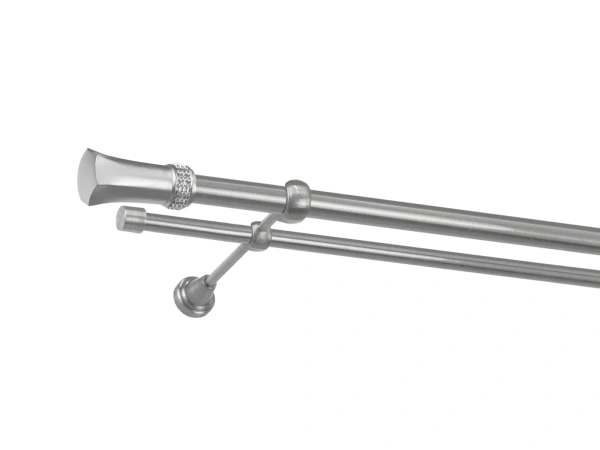 Garniža 25x16mm - 2rady - PLUTON CRYSTAL - satin 1