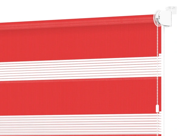 Roleta MINI - deň a noc - látka Zakynthos 17 - červená