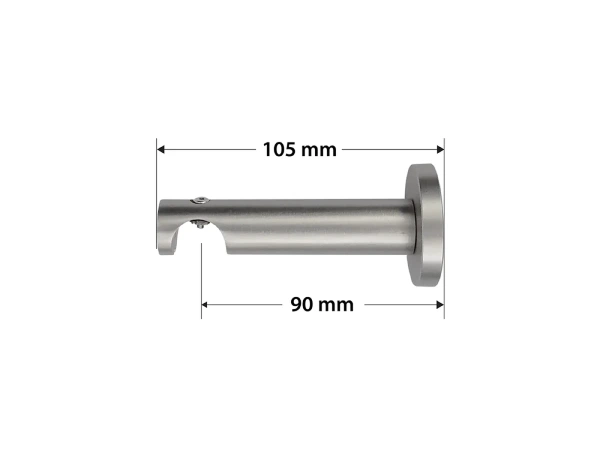 Garniža 19mm - drážková tyč - 1rad - CYLINDER CRYSTAL - satin 3