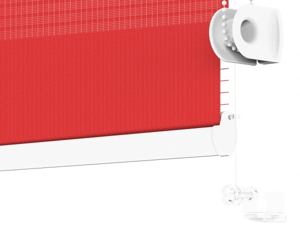 Roleta MINI - deň a noc - látka Zakynthos 17 - červená 4