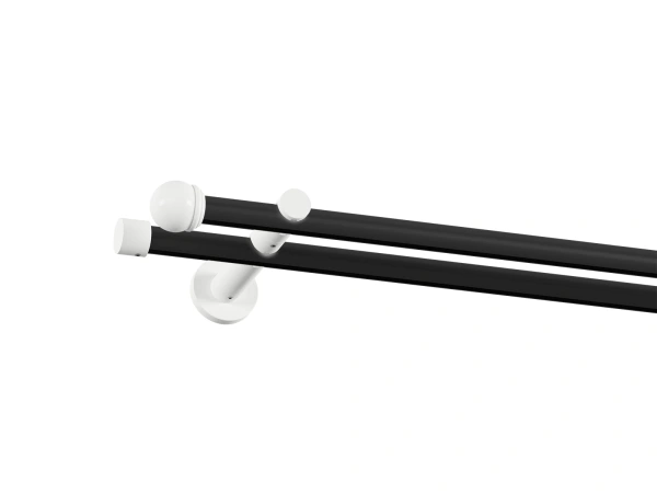 Garniža 19x19mm drážková tyč - 2rady - TODI MAX - čierno biela 1