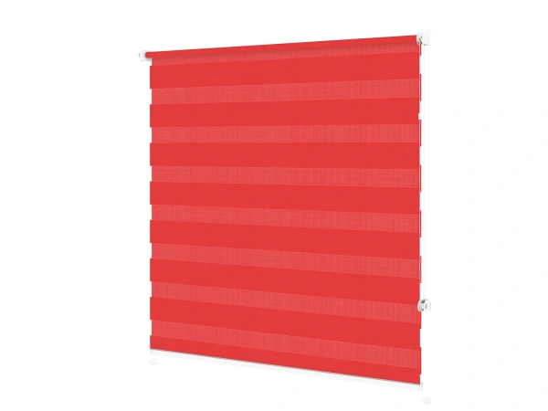 Roleta MINI - deň a noc - látka Zakynthos 17 - červená 2