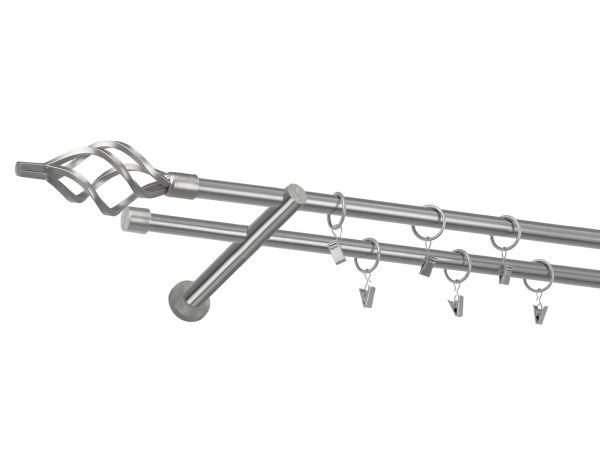 Garniža 16x16mm - 2rady - GUĽA AZUR - satin