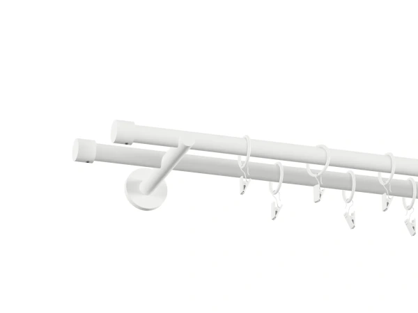 Garniža 19x19mm obyčajná tyč - 2rady - PULLO - biela