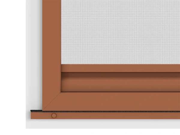 Siete proti hmyzu na DVERE - posuvné - HNEDÁ - RAL 8003 - s priečkou 8