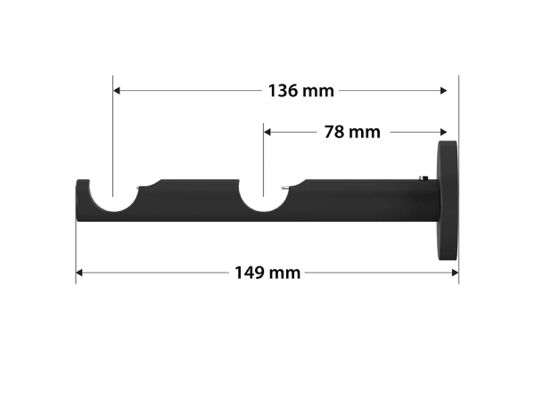 Garniža 19x19mm obyčajná tyč - 2rady - VALEC - bielo čierna 3