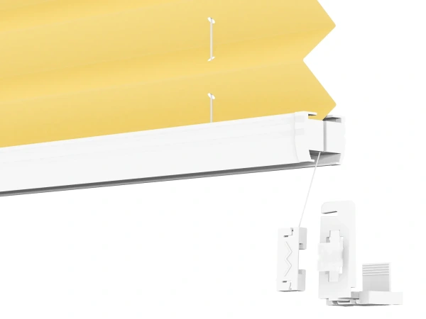 Plisé rolety LUX - látka Lemon fizz 11239 - BLACKOUT (zatemňujúca) 5